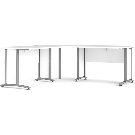 Prisme Eckschreibtisch weiss