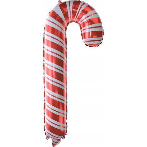 Palloncino in lamina a forma di lecca-lecca e bastoncino di zucchero, Natale, 70 cm