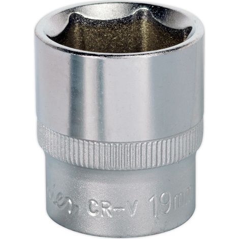 Sealey S3819 Premier Socket 3/8"Sq Drive 19mm