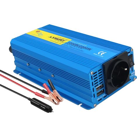 Onduleur, Onde Sinusoïdale Pure, Sortie USB, 24V 1000W-2000W UE (1/2)