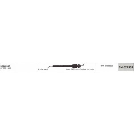 Cable del acelerador cortacésped DAYEE DY 555 - SHQ cable 1130 mm funda 1015 mm