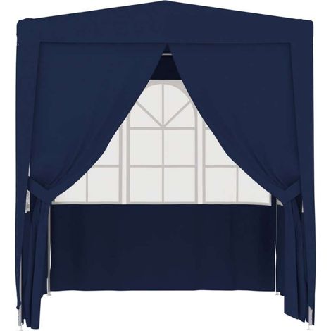 Gazebo Professionale con Pareti 2x2 m Blu 90 g/m² vidaXL