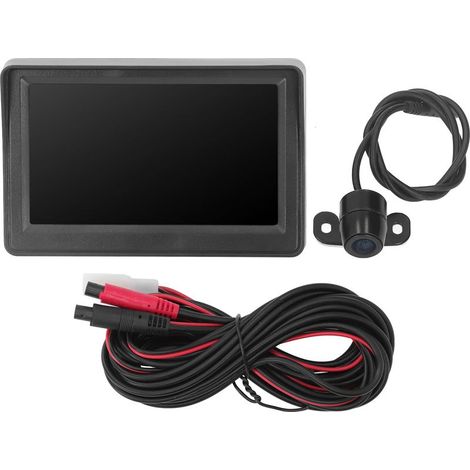 Moniteur de recul HD 5 pouces, angle large 170°, caméra ronde pour camping-car caravane, système de vision arrière (1/5)