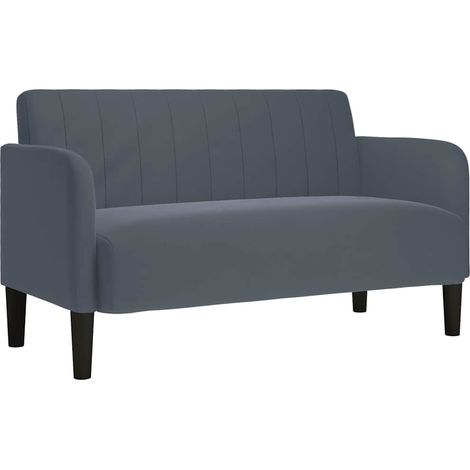 Canapé,Sofa pour Salon,Banquette causeuse gris foncé 109 cm velours CFW162497 (1/5)