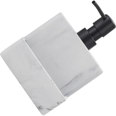 Flacon distributeur de savon liquide blanc grande capacité avec pompe, pour shampoing et lotion, rechargeable, avec porte-éponge (1/5)