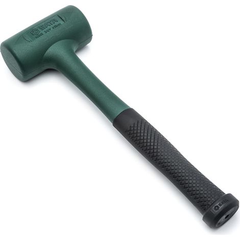 Marteau de soufflage mort avec tête de 55 mm/1050 g et tête en caoutchouc absorbant les chocs Vert 350 mm (1/4)