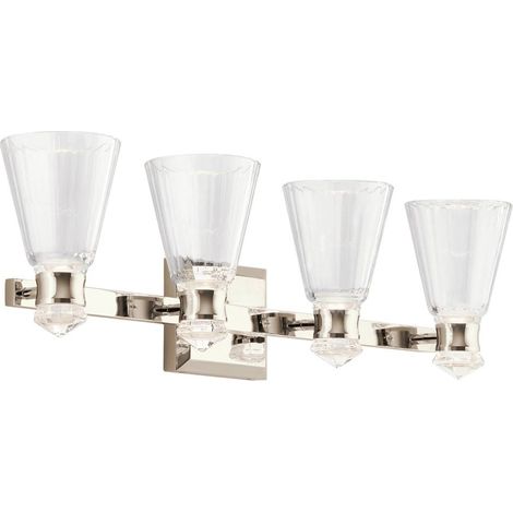 Elstead Kichler Kayva Applique murale LED intégrée Nickel poli, 3000K, IP44 (1/5)