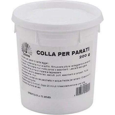 Colla adesivo in polvere per parati di carta leggeri 200 gr -1 Pezzo