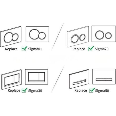 OrPanneau de remplacement pour réservoir encastré Geberit Sigma 115.770, accessoires pour réservoir de salle de bain UP300 UP320 Non Original (1/3)