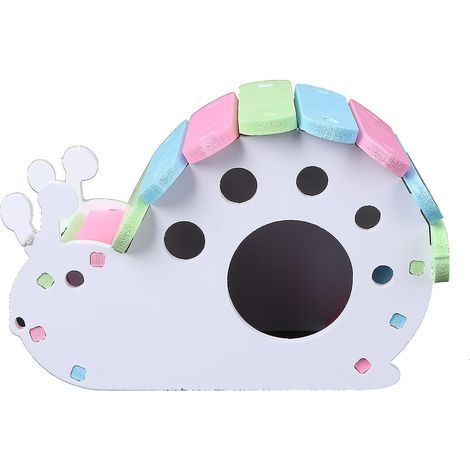 Casa de PVC con forma de caracol para hámster, jaula para dormir, cabaña para mascotas, nido para dormir, casita de descanso para mascotas pequeñas. (1/5)