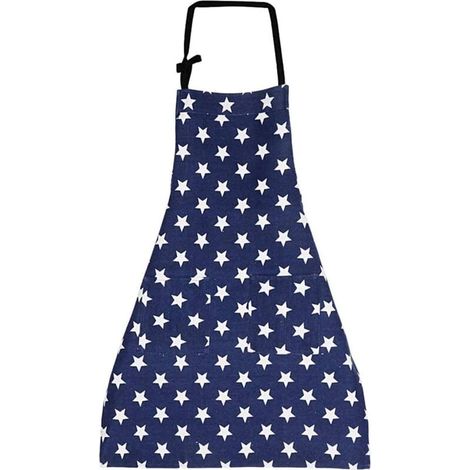 Tablier de cuisine (bleu marine), tablier de cuisine pour femme, tablier réglable en coton et lin pour cuisine familiale, restaurant, barbecue (1/4)