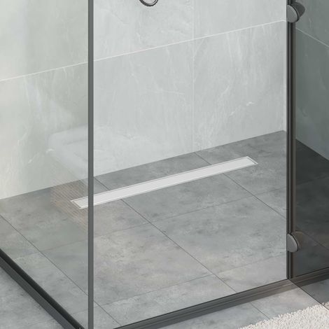 Duschablauf 2-in-1 mit 360° Siphon Silber 70 cm Edelstahl 304