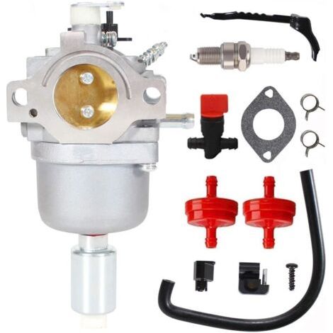 Carburateur D105 D110 pour tracteur tondeuse John Deere LA115 LA105 LA110 D100 LA125 697203 JS40 L1742 1742HS S17 avec moteur 17 cv 19 cv 21 cv Nikki 69720 3 594593 (1/4)