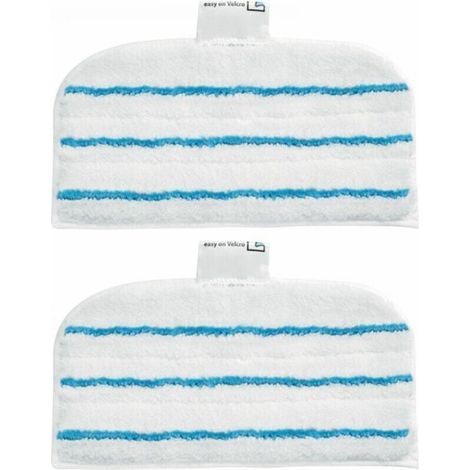 2 Patins En Microfibre FSMP20-XJ Rectangulaires Pour Balai Vapeur - Technologie EasyGlide (1/4)