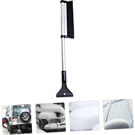 Telescopic Aluminum Alloy Snow Brush, Extendable Ice Scraper, Car Snow Removal Tool, Ergonomic Handle, Practical Winter Car Accessory (1/5)