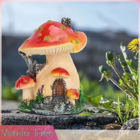 Garosa Décor de champignons Statue Artisanale en Résine, Décoration de Champignon Unique et Mignonne, pour la jardin artificiel (1/5)