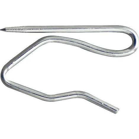 Wabjtam Lot de 100 épingles à crochets pour rideaux, épingles à crochets en métal pour plis de rideaux, rideaux de porte et rideaux de douche (argent) (1/5)