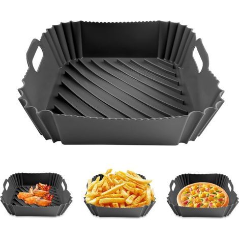 Silicone mold for air fryer – Reusable and non-stick – Heat resistant up to 230°C – For cakes, fries and meats (1/5)