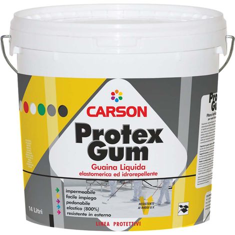 Guaina liquida impermeabilizzante elastomerica tetti terrazze Carson Protexgum Rosso - 1 lt (1/4)