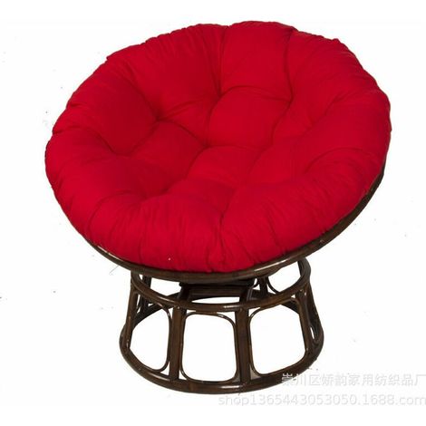 Papasan-Rundstuhlkissen, Gartenkissen, Rattan-Sesselkissen, Hängesesselkissen, abnehmbares Sesselkissen für drinnen und draußen (4040 cm, rot) (1/4)