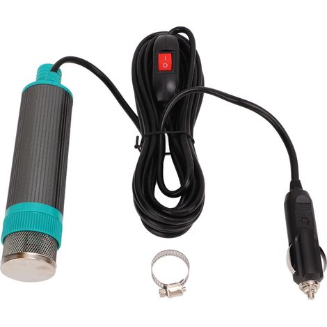 Pompe d'extraction d'huile et d'eau électrique portable 12 V avec câble de 5 m pour le transfert de fluides (diesel, kérosène) pour camping-cars et caravanes. (1/5)