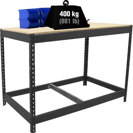 Établi Simonrack Basic 1 avec plateau en bois, 151 cm