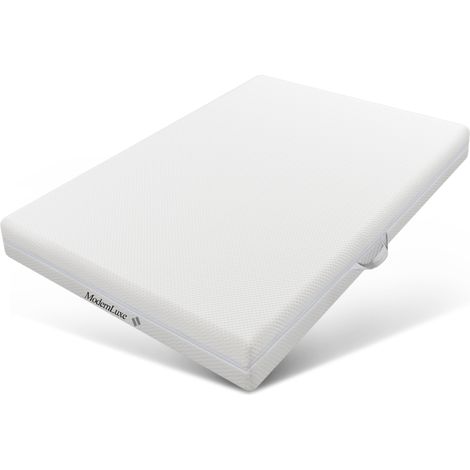 CAIziMatelas en mousse froide, 140x200, matelas confort en mousse à 7 zones, 20 cm de hauteur, H3,H2, matelas ergonomique en mousse froide avec poignées et housse lavable, matelassée en fibre climatiq (1/5)