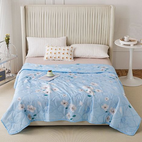 Couette Été - Velours Diamant - 180 x 200 cm - Fibre Polyester - Légère et Respirante (1/5)