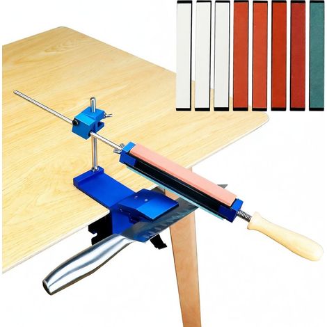 Affûteuse portable professionnelle pour couteaux et outils de cuisine en métal, meuleuse à angle fixe avec pierres à aiguiser (1/5)