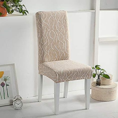 Stuhlhussen, 4-teilig, dehnbar, abnehmbar, waschbar, modern, für Esszimmer, Überzüge - Hochzeitsstrauß-Dekoration, Gastgeber (1/5)