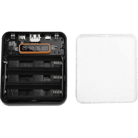 Botier D'Alimentation Mobile DIY 5 V 2 A, Charge Rapide, Affichage Numérique LED, Indicateur D'électricité avec Fonction Lampe de Poche (1/2)