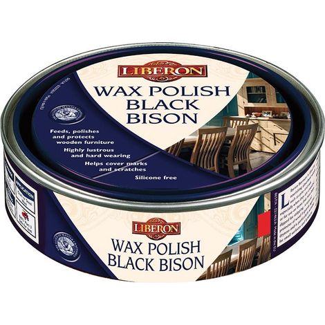 Liberon Wax Polish Black Bison Paste - Medium Oak - 500ml