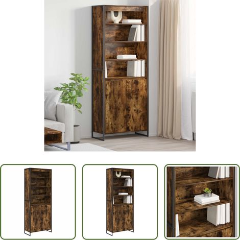 Industriestil - Hohe Schränke 2 pcs Raucharbe 79 x 36 x 200 cm Holzwerkstoff (1/5)
