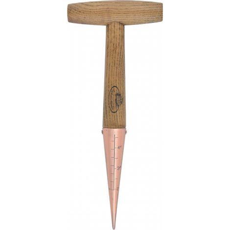 Plantoir plaqué cuivre - L 11,3 x P 3 x H 27,6 cm - Bois de frêne, acier au carbone - Livraison gratuite (1/3)