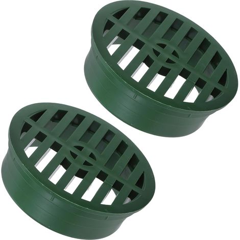 2 Pièces Grille D’évacuation Extérieure Ronde Pvc 4 Pouces (1/5)