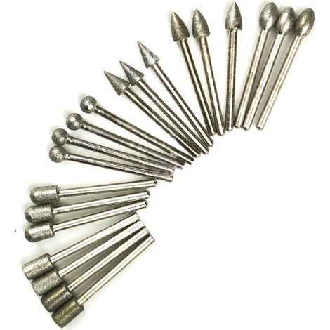 20-teiliges Schleifstift-Set, 1/8 Zoll Schaft, 1/4 Zoll Bohrdurchmesser, rotierender Schleifstift für Holzbearbeitung, Schnitzen und Anfasen (1/5)
