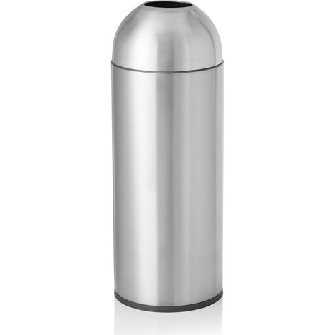 Poubelle Ø 30 cm H 81 cm argent inox plastique - Was Germany (1/2)