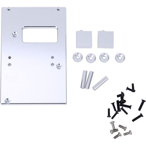 Plaque de fixation de direction en alliage d'aluminium 17G pour MN D90, MN-99, MN-91, FJ-45 - Accessoires RC (Argent MN-010S) (1/5)