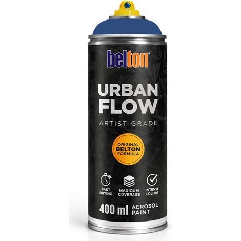 Bombe de peinture - Bleu saphir - Belton - Urban Flow - 400ml - Haute couvrance