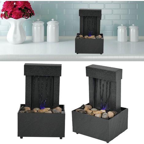 Fontaine décorative de style USB avec jet d'eau, petite fontaine de bureau créative, pot décoratif porte-bonheur et attirant la richesse. (1/5)