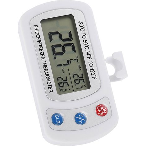 Großes LCD-Kühlschrank-Gefrierschrank-Digitalthermometer mit verstellbarem Ständer/Halter (1/5)