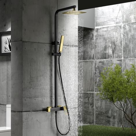 IMEX - columna ducha monomando con grifo negro