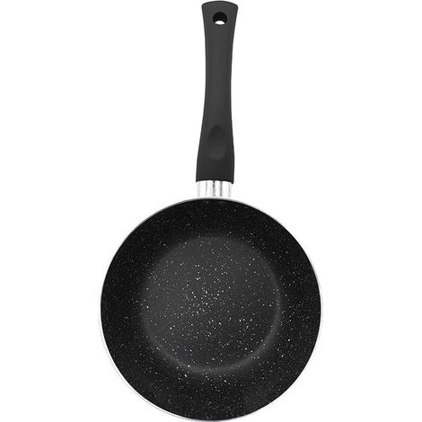 Sartén honda antiadherente Wok 20 cm, sartén de cocina profesional, compatible con inducción y gas