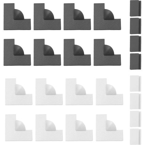 2 Sets Zubehör für Fliegengitterfenster, stanzfreie magnetische Ecken für Fliegengitterfenster, einschließlich 16 Klebeecken und 8 windbeständigen Clips.
