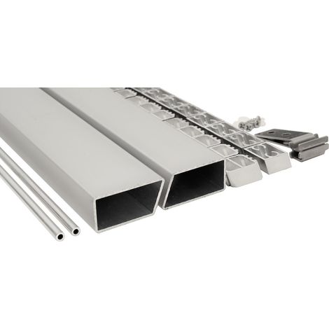 HANÖ-Serie Montageset SILBER 20x75x1793mm, m.Start-&Abschl.