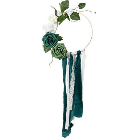 Künstlicher Blumenkranz, hängende Blumengirlande, Dekoration für Hochzeiten, Partys, Feste und Zuhause (grün) (1/2)