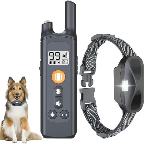 Collier Anti-Aboiement et Dressage - Télécommande 800m Rechargeable IP7 Étanche - Pour Chien et Éducation Canine (1/5)