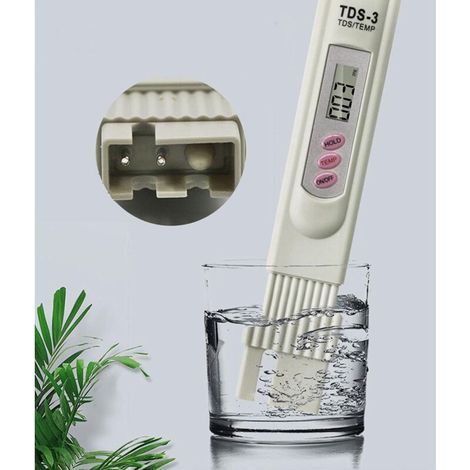 Testeur TDS numérique pour qualité de l'eau – Plage de mesure 0-9999 ppm – Précision ± 2 % – Fonction maintien pour piscines et aquariums (1/5)