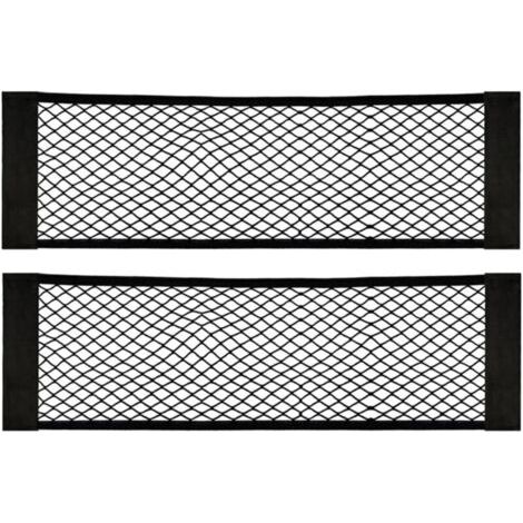 [2 Pack] Filet Coffre Voiture, Filet de Rangement de Coffre, en Nylon, Grande Taille 80 x 25 cm, Bouteilles, épicerie, Rangement Ajouter sur Les organisateurs pour Le Camion de Voiture (1/5)