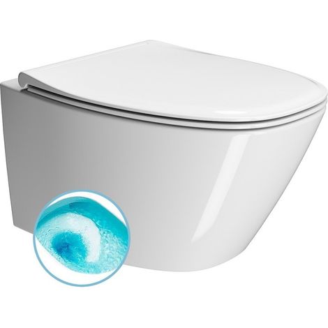 WC suspendu MODO, Swirlflush, 37x54cm, blanc ExtraGlaze (1/4)